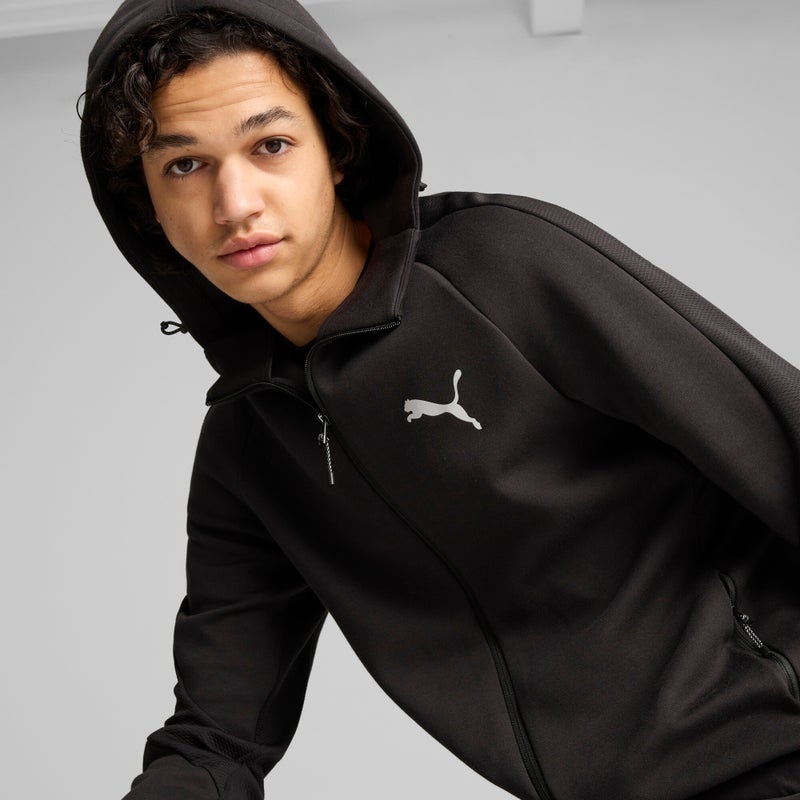 PUMA EVOSTRIPE Mens Black Full-Zip Hoodie - Image 5
